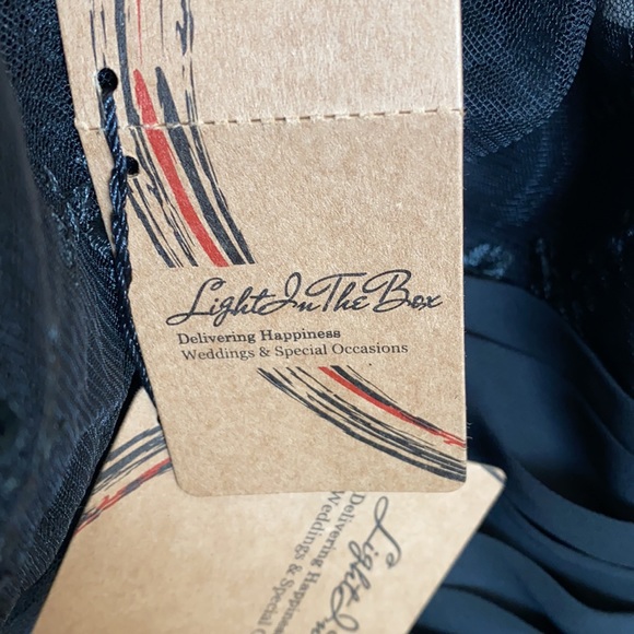 LIGHT IN THE BOX BLACK LACE 3/4 SLEEVE FORMAL EVENING DRESS 24W NEW - Picture 3 of 10